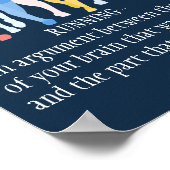 Motivatie woorden, draaiend brein poster (Hoek)