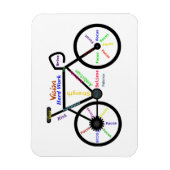 Motivatie woorden, fietsen, fietsen, Mannen van bi Magneet (Verticaal)