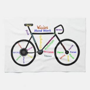 Motivatie woorden, fietsen, fietsen, Mannen van bi Theedoek