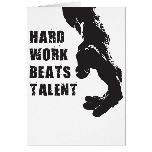 Motivatie woorden - hard werken slaat talent (Voorkant)