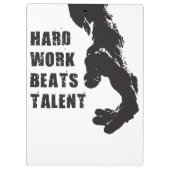 Motivatie woorden - hard werken slaat talent klembord (Achterkant)