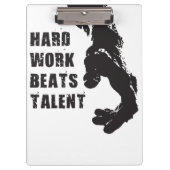 Motivatie woorden - hard werken slaat talent klembord (Voorkant)