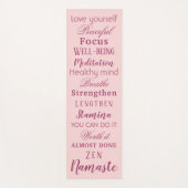 Motivatie woorden Moderne roze yoga Mat (Voorkant)