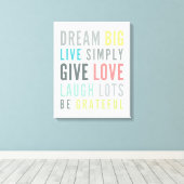 MOTIVATIE WOORDEN OM VAN TE HOUDEN DOOR moderne ty Canvas Afdruk (Insitu (Houten vloer))