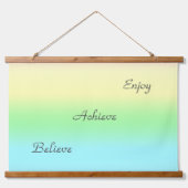 Motivatie woorden op Abstracte pastkleuren Hangend Wandkleed (Voorkant)