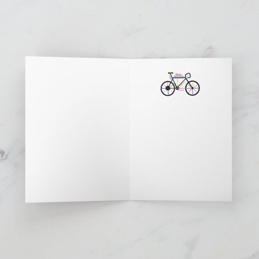 Motivatie woorden over het fietsen van het Bmx-geb Kaart (Binnen)