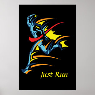 Motivatie woorden rennen voor hardlopers poster