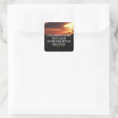 Motivatie woorden - Ruwe weg leidt naar grootheid Vierkante Sticker (Tas)