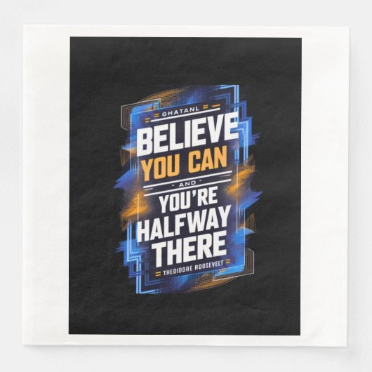 Motivatie woorden servet (Voorkant)