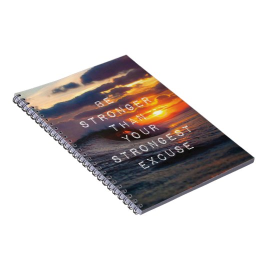 Motivatie woorden - Sterker dan je overschrijvinge Notitieboek (Rechterzijde)