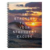 Motivatie woorden - Sterker dan je overschrijvinge Notitieboek (Voorkant)