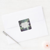 Motivatie woorden - Strijd en succes Vierkante Sticker (Envelop)