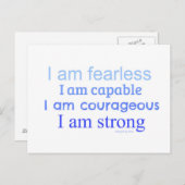 Motivatie woorden van bevestiging briefkaart (Voorkant / Achterkant)