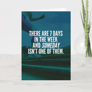 Motivatie woorden van de lopende oefening kaart