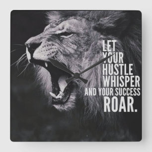 Motivatie woorden vierkante klok