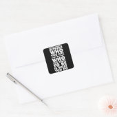 Motivatie woorden vierkante sticker (Envelop)