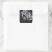Motivatie woorden vierkante sticker (Tas)