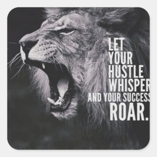 Motivatie woorden vierkante sticker