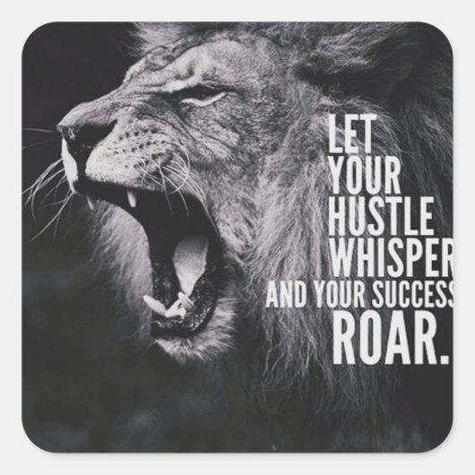 Motivatie woorden vierkante sticker (Voorkant)