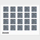 Motivatie woorden vierkante sticker (Vel)