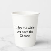 Motivatie woorden voor de papierbeker  papieren bekers (Voorkant)