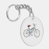 Motivatie woorden voor fiets, Cycle Custom Name Sleutelhanger (Voorkant Links)