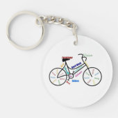 Motivatie woorden voor fiets, Cycle Custom Name Sleutelhanger (Voorkant)