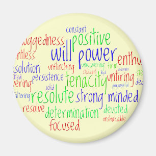 Motivatie woorden voor nieuwjaar, positieve houdin magneet