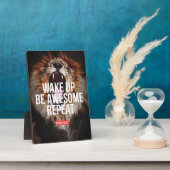 Motivatie woorden - wakker worden, Geweldige zijn, Fotoplaat (Zijkant)