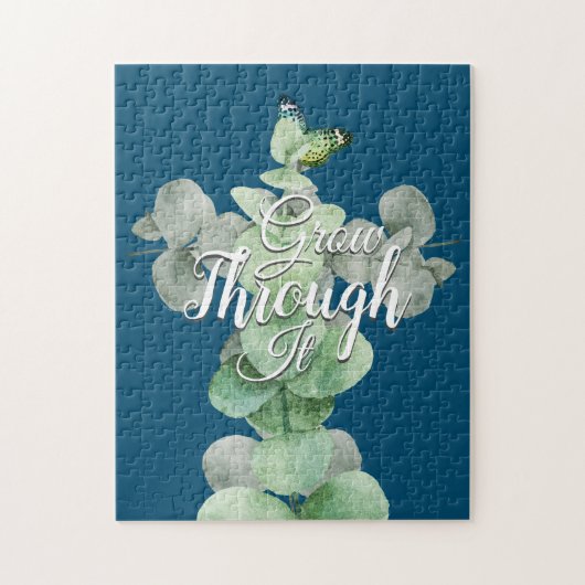 Motivatie woorden Waterverf Eucalyptus Butterfly Legpuzzel (Verticaal)