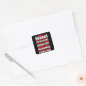 Motivatie woorden - wees een haai vierkante sticker (Envelop)
