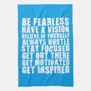 Motivatie woorden - wees onverdiend. Heb een visie Theedoek