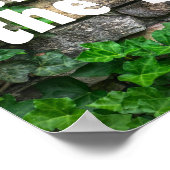 Motivatie Woordsteenwand ivoren Poster (Hoek)