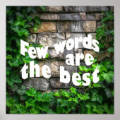 Motivatie Woordsteenwand ivoren Poster (Voorkant)