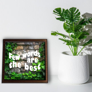 Motivatie Woordsteenwand ivoren Poster