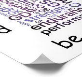 Motivatie Word Art Netball Quote Poster (Hoek)