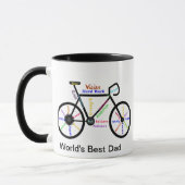 Motivatie Word Bike, Cycle Beste vader Mok (Links)