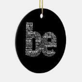 Motivatie Word Cloud Sierkussen Keramisch Ornament (Rechts)