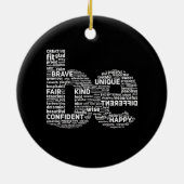 Motivatie Word Cloud Sierkussen Keramisch Ornament (Achterkant)