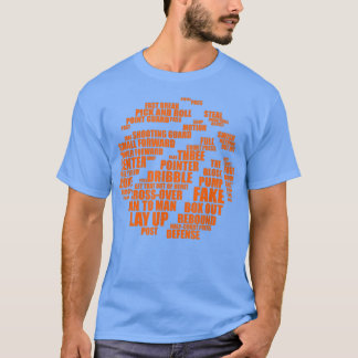 Motivatie Word Cloud voor Basketball T-shirt