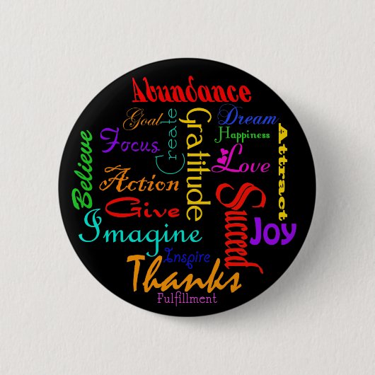 Motivatie Word Collage Button (Voorkant)