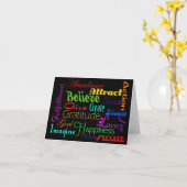 Motivatie Word Collage Note Kaart (Gele Bloem)