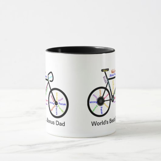 Motivatie Words Bike, Cycle Best Bonus Pap Mok (Midden)