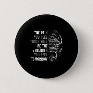 Motivatie Workout en Gym Citaten Gorilla Mindset Ronde Button 5,7 Cm