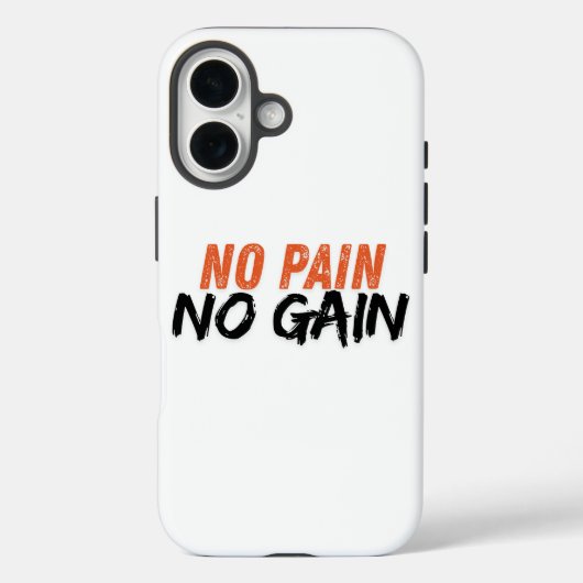 Motivatie Workout iPhone case (Geen pijn Geen wins (Achterkant)