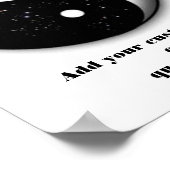 Motivatie yin & Yang-symboolsterren en wolken Poster (Hoek)