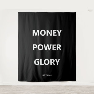 Motivatie Zakelijk Zwart en Wit Wandkleed
