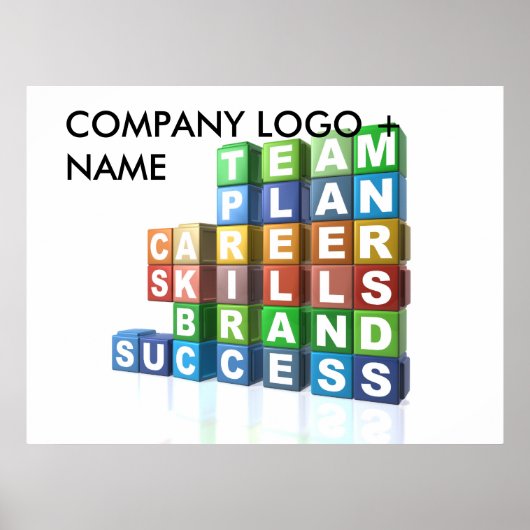 Motivatie zakelijke woordwoorden poster (Voorkant)