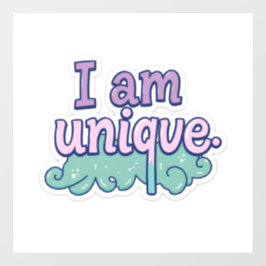 Motivatie zelfliefde Ik ben uniek Raamsticker