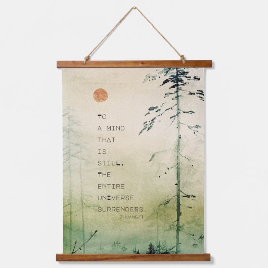 Motivatie Zen Quote Asian Art Wood Hangend Wandkleed (Voorkant)